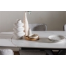 Baker Furniture Sintered Stone 140-200cm Twist Extending Dining Table in White
