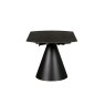 Sintered Stone Rounded 85-135cm Twist Extending Dining Table in Black Sintered Stone Rounded 85-135cm Twist Extending Dining Table in Black