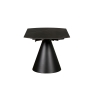 Baker Furniture Sintered Stone Rounded 85-135cm Twist Extending Dining Table in Black