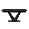 Baker Furniture Sintered Stone V-Shape 160-205cm Extending Dining Table in Black