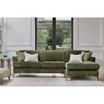 Ashwood Designs Hampton Velvet Upholstered 3 Seater Chaise Sofa