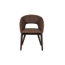 Vida Living Ariyan Curved Fabric Dining Chairs in Brown (Pair)