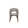 Vida Living Ariyan Curved Fabric Dining Chairs in Latte (Pair)