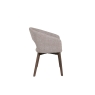 Vida Living Ariyan Curved Fabric Dining Chairs in Latte (Pair)