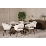 Vida Living Ariyan Curved Fabric Dining Chairs in Natural (Pair)