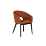 Vida Living Ariyan Curved Fabric Dining Chairs in Rust (Pair)