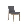 Feltz Smoked Oak and Fabric Dining Chairs in Dark Grey Feltz Smoked Oak and Fabric Dining Chairs in Dark Grey