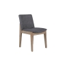 Vida Living Feltz Smoked Oak and Fabric Dining Chairs in Dark Grey