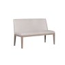 Feltz Smoked Oak and Fabric Short Dining Bench in Natural