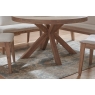 Vida Living Feltz Smoked Oak 137cm Round Dining Table Set with 2 Chairs and Corner Bench Set
