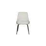 Sadie Biscuit Dining Chair with Fabric Seat and Diamond Leather Back