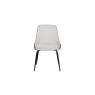 Vida Living Sadie Biscuit Dining Chair with Fabric Seat and Diamond Leather Back