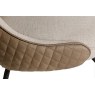 Sadie Biscuit Dining Chair with Fabric Seat and Diamond Leather Back Sadie Biscuit Dining Chair with Fabric Seat and Diamond Leather Back