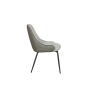 Vida Living Sadie Grey Dining Chair with Fabric Seat and Diamond Leather Back
