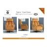 Evo Soft Touch Fabric 360 Swivel Dual Motor Electric Recliner Chair in Amber Evo Soft Touch Fabric 360 Swivel Dual Motor Electric Recliner Chair in Amber