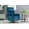 Evo Soft Touch Fabric 360 Swivel Dual Motor Electric Recliner Chair in Ocean Blue Evo Soft Touch Fabric 360 Swivel Dual Motor Electric Recliner Chair in Ocean Blue