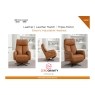 Pablo Leather 360 Swivel Triple Motor Electric Recliner Chair in Camel Pablo Leather 360 Swivel Triple Motor Electric Recliner Chair in Camel