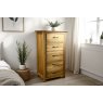 Moda Solid Oak 5 Drawer Wellington Chest of Drawers Moda Solid Oak 5 Drawer Wellington Chest of Drawers