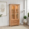Moda 100% Solid Oak Glass Display Cabinet Moda 100% Solid Oak Glass Display Cabinet