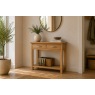 Devon 100% Solid Oak Console Table 2 Drawer Devon 100% Solid Oak Console Table 2 Drawer