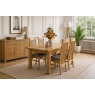 Devon 100% Solid Oak Extending Dining Table & 4 Slatted Back Chairs Devon 100% Solid Oak Extending Dining Table & 4 Slatted Back Chairs