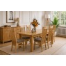 Devon 100% Solid Oak Extending Dining Table & 6 Slatted Back Chairs Devon 100% Solid Oak Extending Dining Table & 6 Slatted Back Chairs
