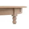Gallery Direct Artisan Limewash Oak Extending Round Dining Table with Bobbin Detail Gallery Direct Artisan Limewash Oak Extending Round Dining Table with Bobbin Detail