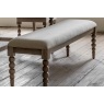Gallery Direct Artisan Limewash Oak Dining Table Bench with Bobbin Detail Gallery Direct Artisan Limewash Oak Dining Table Bench with Bobbin Detail