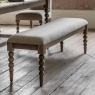Gallery Direct Artisan Limewash Oak Dining Table Bench with Bobbin Detail Gallery Direct Artisan Limewash Oak Dining Table Bench with Bobbin Detail