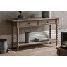 Gallery Direct Artisan Limewash Oak Console Table with Bobbin Detail Gallery Direct Artisan Limewash Oak Console Table with Bobbin Detail