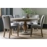 Gallery Direct Vancouver Rustic Pine Round Extending 120-160cm Dining Table