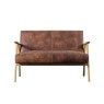 Gallery Direct Neyland Vintage Brown Leather 2 Seater Sofa Gallery Direct Neyland Vintage Brown Leather 2 Seater Sofa