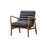 Gallery Direct Datsun Antique Ebony Leather Armchair Gallery Direct Datsun Antique Ebony Leather Armchair