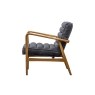 Gallery Direct Datsun Antique Ebony Leather Armchair Gallery Direct Datsun Antique Ebony Leather Armchair