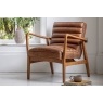 Gallery Direct Datsun Vintage Brown Leather Armchair Gallery Direct Datsun Vintage Brown Leather Armchair