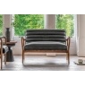 Gallery Direct Datsun Antique Ebony Leather 2 Seater Sofa Gallery Direct Datsun Antique Ebony Leather 2 Seater Sofa