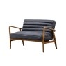 Gallery Direct Datsun Antique Ebony Leather 2 Seater Sofa Gallery Direct Datsun Antique Ebony Leather 2 Seater Sofa