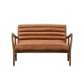 Gallery Direct Datsun Vintage Brown Leather 2 Seater Sofa Gallery Direct Datsun Vintage Brown Leather 2 Seater Sofa