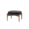 Gallery Direct Datsun Antique Ebony Leather Footstool Gallery Direct Datsun Antique Ebony Leather Footstool