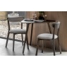 Gallery Direct Hatfield Smoked Oak 80cm Small Triangular Dining Table Set & x2 Chairs