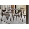 Gallery Direct Hatfield Smoked Oak 77cm Square Dining Table Set & x2 Chairs