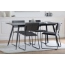 Gallery Direct Astley 160cm Black Oak Dining Table Gallery Direct Astley 160cm Black Oak Dining Table