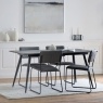 Gallery Direct Astley 160cm Black Oak Dining Table Gallery Direct Astley 160cm Black Oak Dining Table