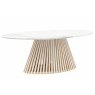 Gallery Direct Soho Mango Wood Oval Dining Table with Marble Top Gallery Direct Soho Mango Wood Oval Dining Table with Marble Top