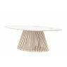 Gallery Direct Soho Mango Wood Oval Dining Table with Marble Top Gallery Direct Soho Mango Wood Oval Dining Table with Marble Top