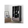Gallery Direct Barbican Walnut & Black Wood Open Bookcase Display Unit Gallery Direct Barbican Walnut & Black Wood Open Bookcase Display Unit