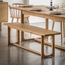 Gallery Direct Craft Natural Oak Dining Bench Gallery Direct Craft Natural Oak Dining Bench