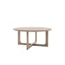Gallery Direct Craft Smoked Oak Round Coffee Table Gallery Direct Craft Smoked Oak Round Coffee Table