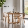 Gallery Direct Craft Natural Oak Round Dining Table Set & 4 Chairs Gallery Direct Craft Natural Oak Round Dining Table Set & 4 Chairs