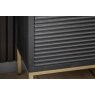 Gallery Direct Ripple Mango Wood Black & Gold Open Display Bookcase Unit Gallery Direct Ripple Mango Wood Black & Gold Open Display Bookcase Unit